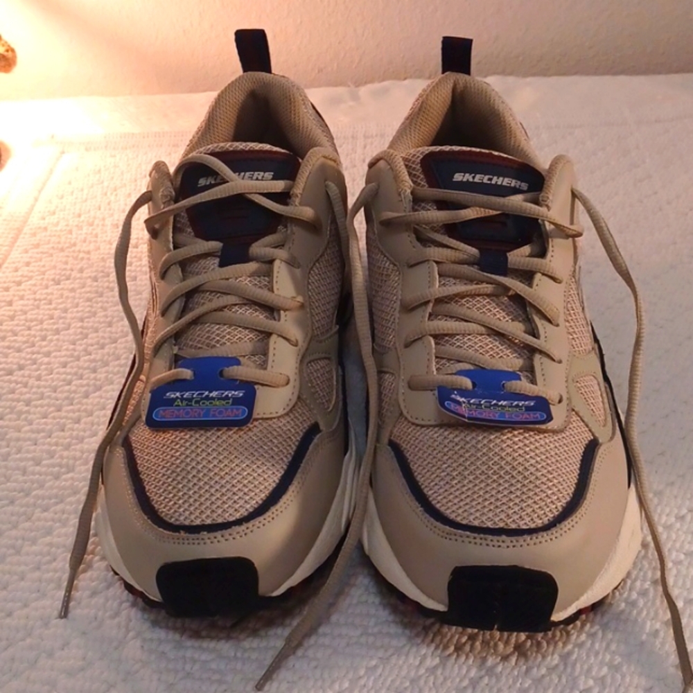 Sketchers Men's Stamina 51706 Beige Running Shoes Sneaker